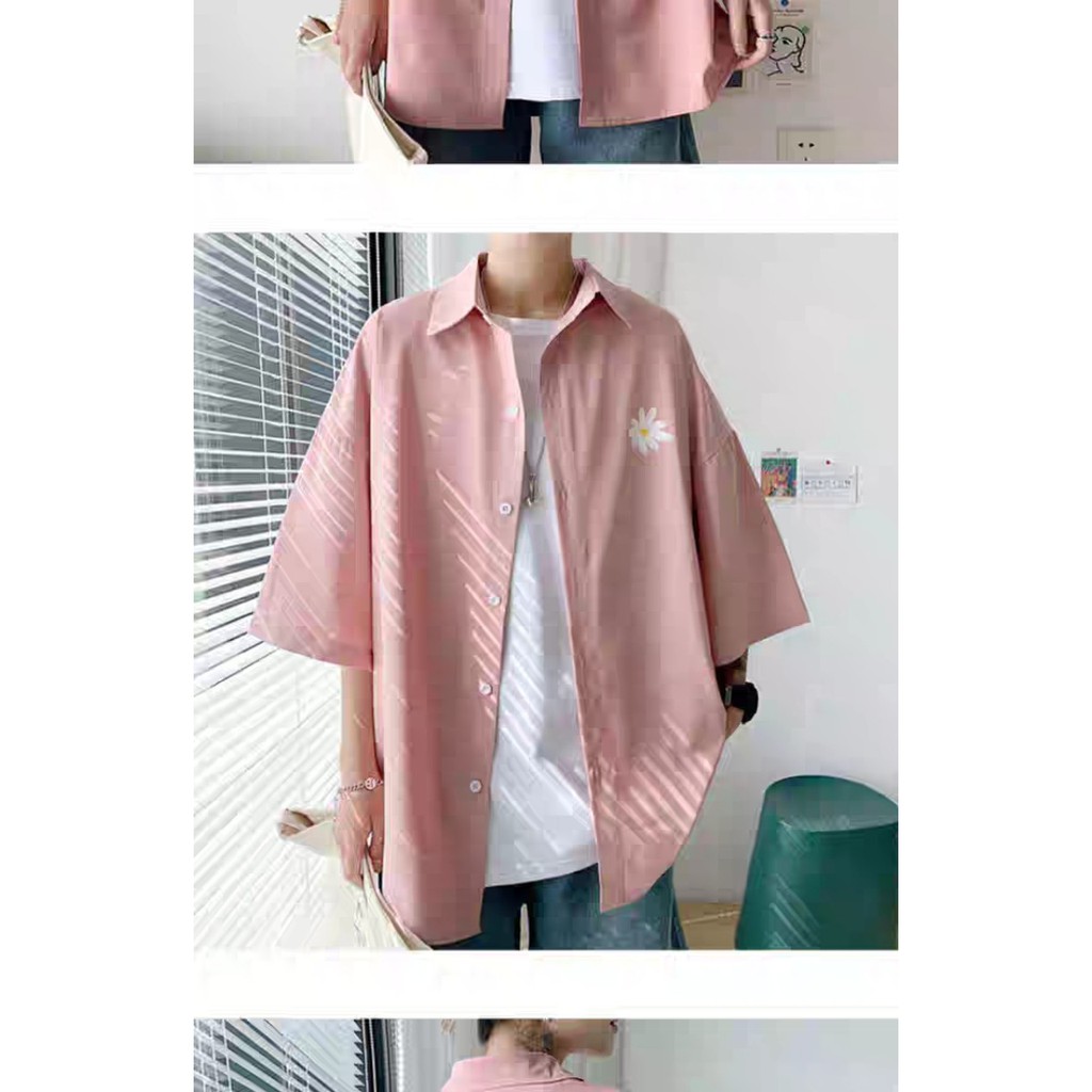 Áo khoác sơ mi IN HOA CÚC tay dài thời trang phong cách Hàn Quốc cho nam | BigBuy360 - bigbuy360.vn