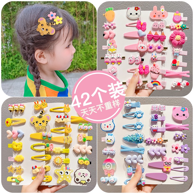 Set 14 Kẹp Tóc Thiết Kế Dễ Thương Cho Bé Gái