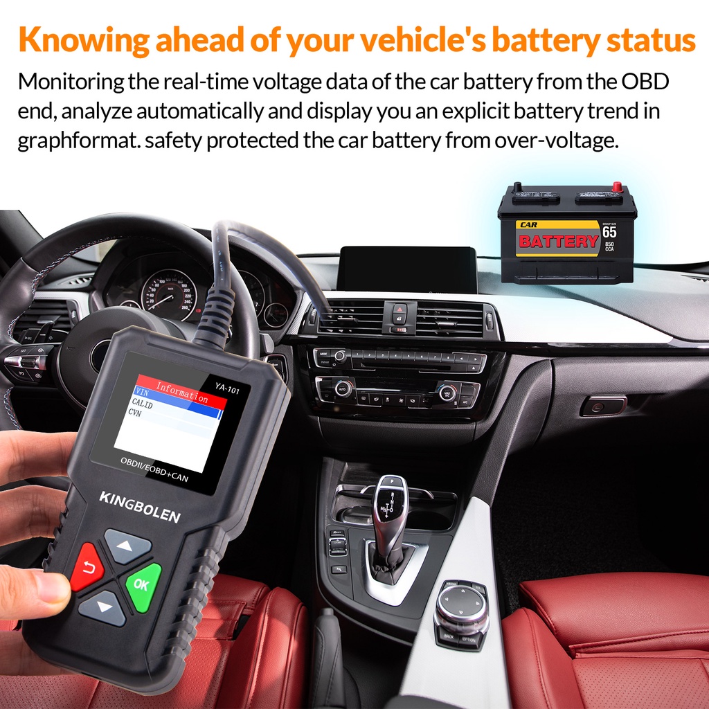 Thiết Bị Quét Kiểm Tra Lỗi Động Cơ OBD2 YA101 OBDII I / M One Key OBD2