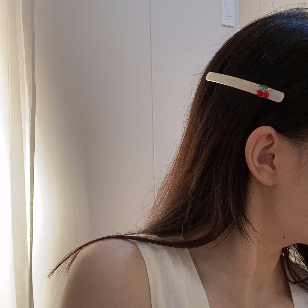 FORBETTER Kẹp Tóc Móng Vuốt Hình Trái Cherry Đơn Giản Dễ Phối Đồ Cho Nữ