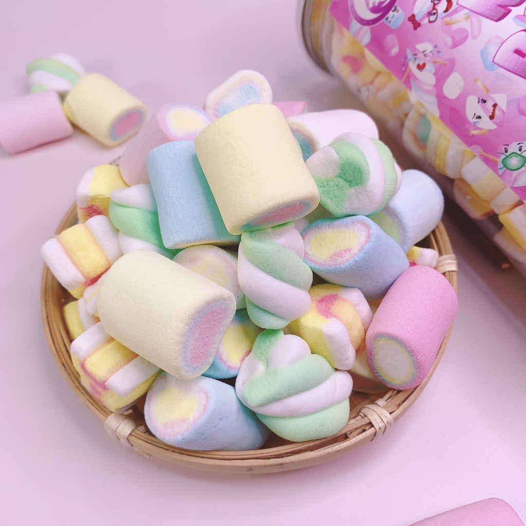 Kẹo Bông Marshmallow Hủ 250G - GÀ BEO FOOD
