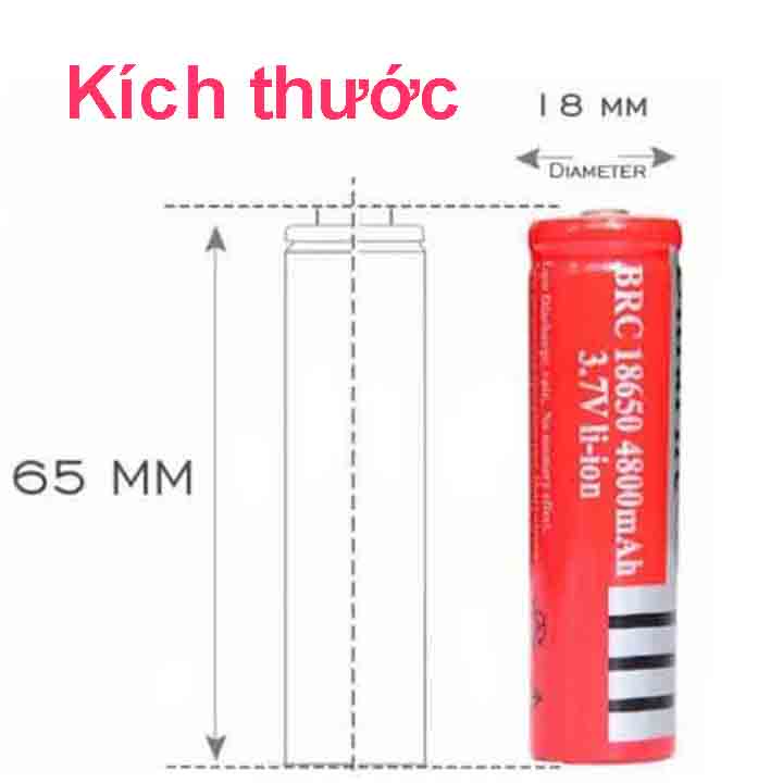 PIN SẠC 18650 3.7V 4200mAh. Cell pin 18650 Li-Ion. Dùng cho quạt MINI, tông đơ, Micro. Chế tạo pin dự phòng