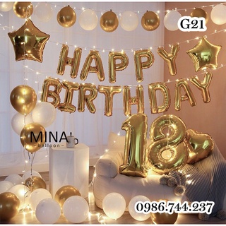 Set Bóng Trang Trí Sinh Nhật Happy Birthday Nhiều Mẫu
