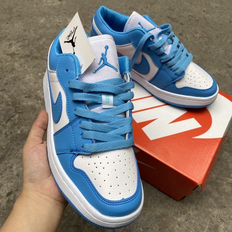 Giầy Jordan 1 xanh dương thấp chất đẹp Fullbox