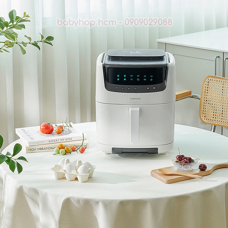 [BH 12 Tháng] Nồi chiên không dầu kết hợp chức năng hấp Lock&amp;Lock Steam Air Fryer EJF881 (7L)