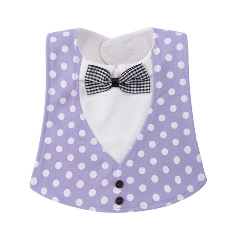 Yếm Cotton Bốn Lớp Họa Tiết Chấm Bi Phong Cách Boho Cho Bé Sơ Sinh