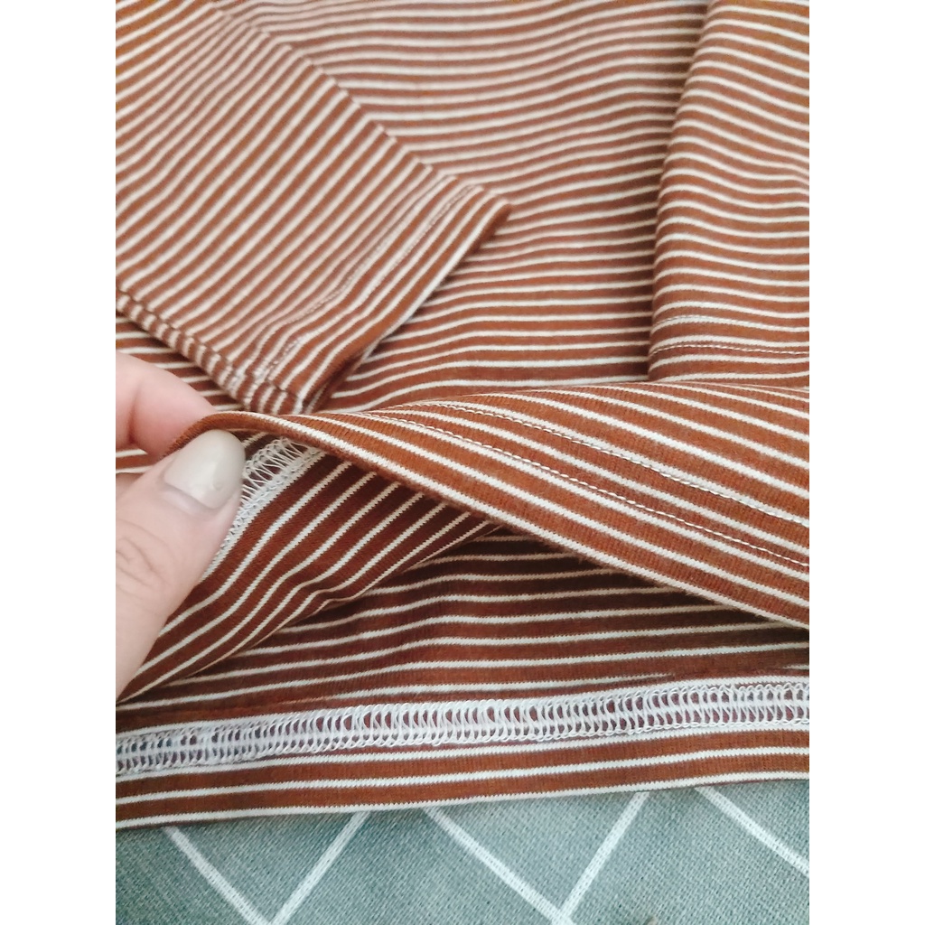 [Có ảnh thật][size 80/12-16 month] Áo thun kẻ chui đầu thu đông phong cách Hàn Quốc