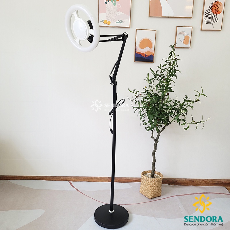 Đèn phun xăm, spa, nail, đèn Led soi da trục khuỷu xoay 360 độ 3 màu ánh sáng di động