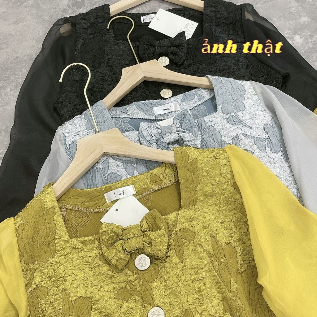 Bộ Đồ Nữ, Set Bộ Cho Nữ Vải Gấm PHối Tay Voan Siêu Xinh BĐ023 | BigBuy360 - bigbuy360.vn