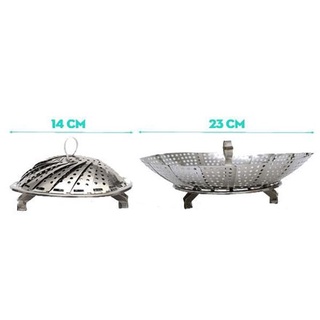 Rổ hấp xửng inox gấp gọn