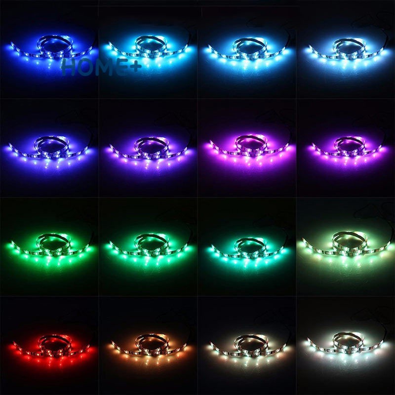 5050 USB Mood Light RGB Multi Color LED Strip Light TV Backlight 24 Keys Remote Control @vn