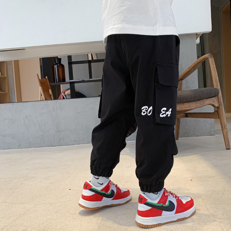 QB273 - Quần kaki vẩy chấm trắng sz 90-150, túi hộp, thời trang thể thao cho bé thu đông 2022