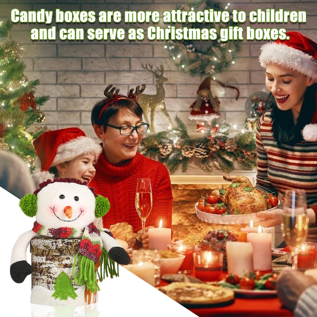 Lọ Đựng Kẹo Giáng Sinh Hình Ông Già Noel Người Tuyết