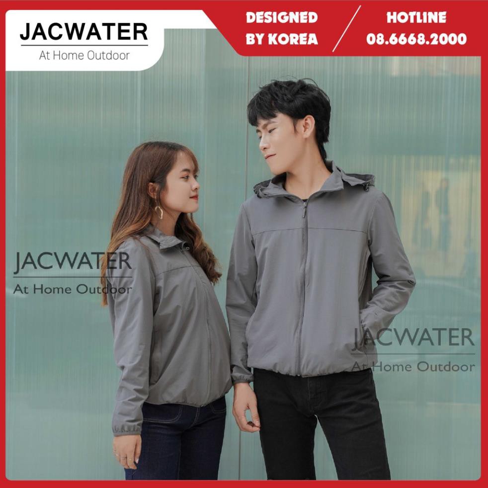 Áo gió nam nữ nhẹ 2 lớp chống nước, khoác dù thể thao vải trơn JACWATER V129 - AZ50 ❀ ❀ * < ` * ˇ