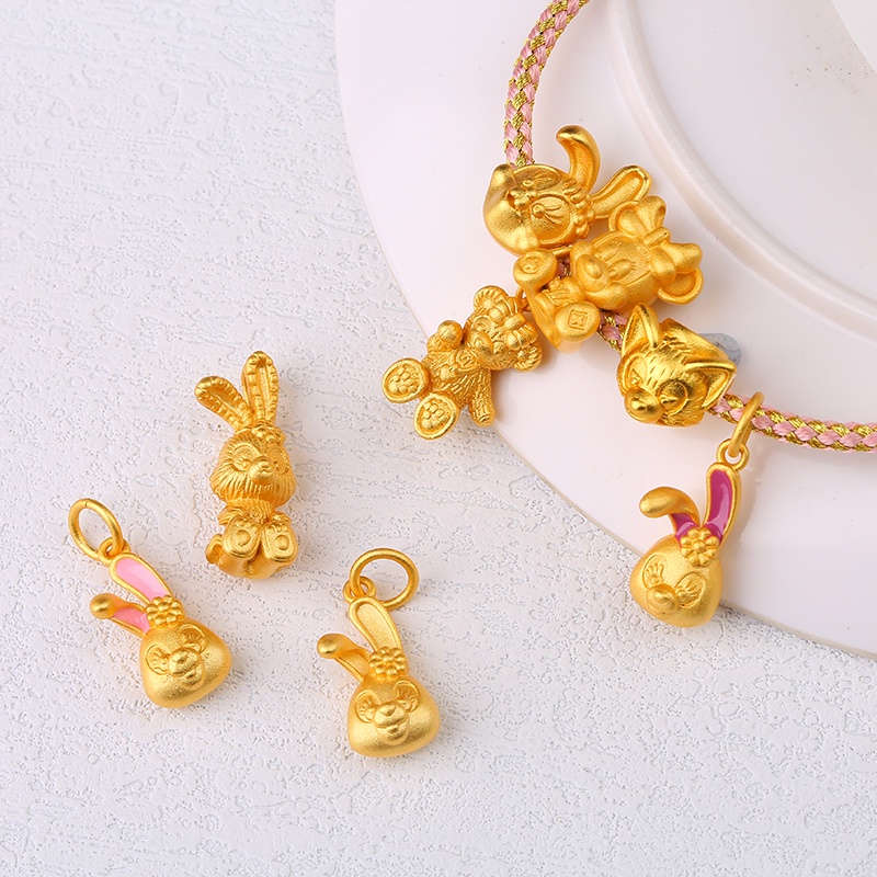 Disney [Hàng Có Sẵn Giao Hàng Ngay Lập Phương] Mặt Dây Chuyền / Vòng Tay / Dây Chuyền Trang Sức Việt Nam Shirley / Mickey Màu Vàng Cát Chống Dị Ứng Cao Không Dị Ứ