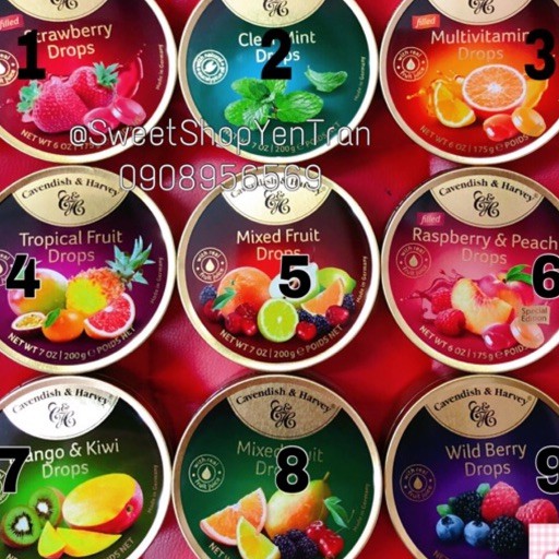 Kẹo hộp thiếc C&H  Đức