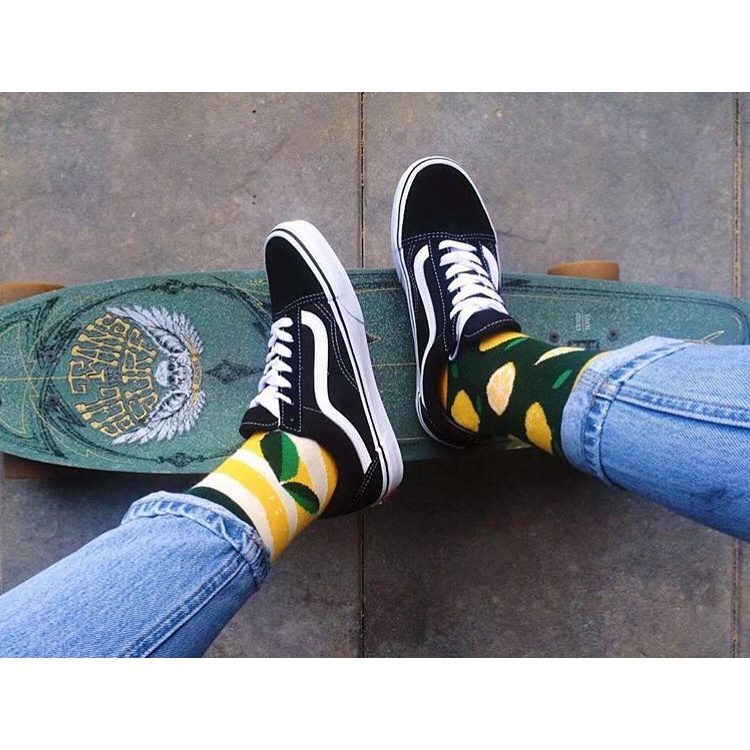 TẤT(VỚ) NAM NỮ MixMatched Sock hoạt hình họa tiết LEMONS