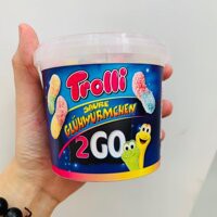 Kẹo dẻo sâu TROLLI dạng hũ 150g date T11/20 xách tay Đức