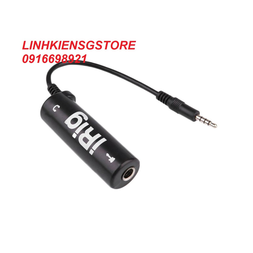 Thiết bị thu âm LiveStream từ Mixer Amply vào ĐIỆN THOẠI máy tính bảng jack 3.5mm -irig IRING