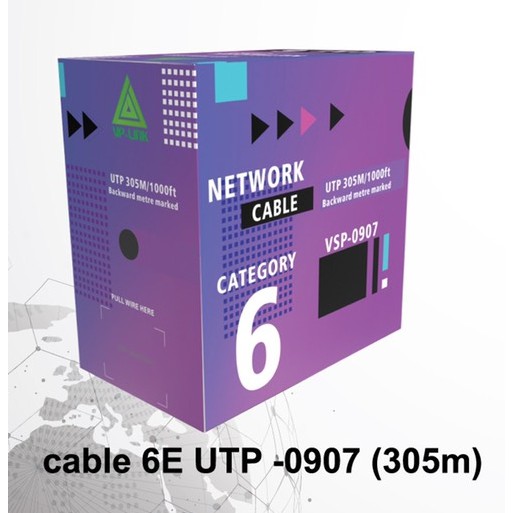 CA031 Dây cáp mạng VSP VISION UTP CAT 6E 0907 305m