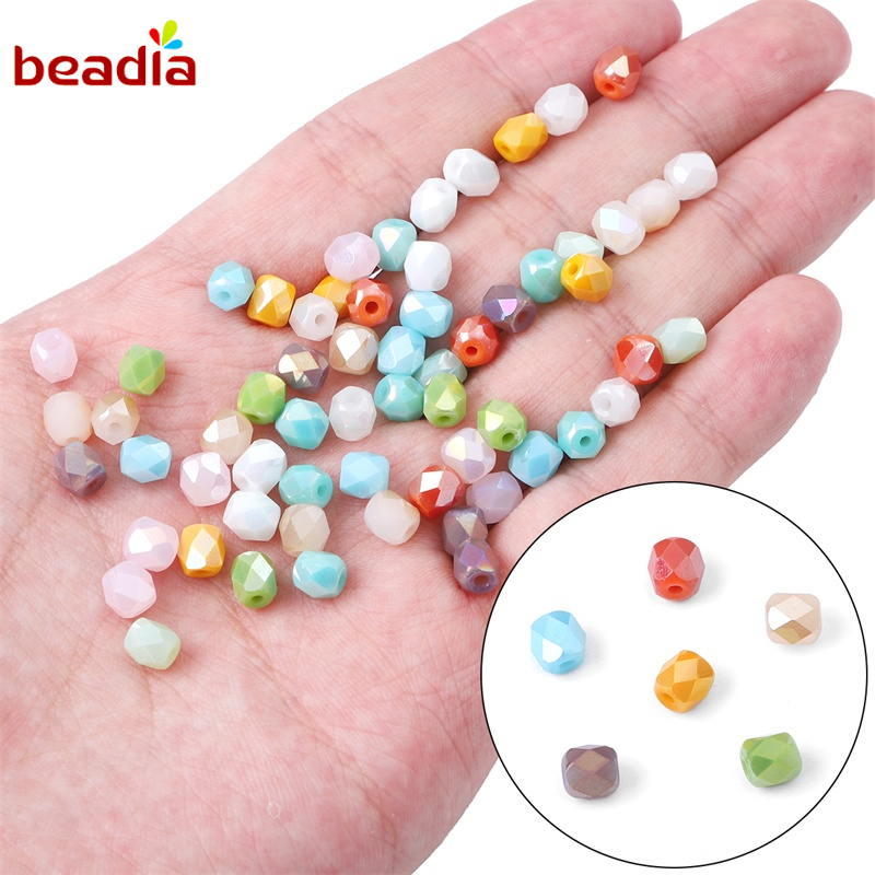 20 Hạt thủy tinh màu sắc BEADIA dùng làm trang sức diy