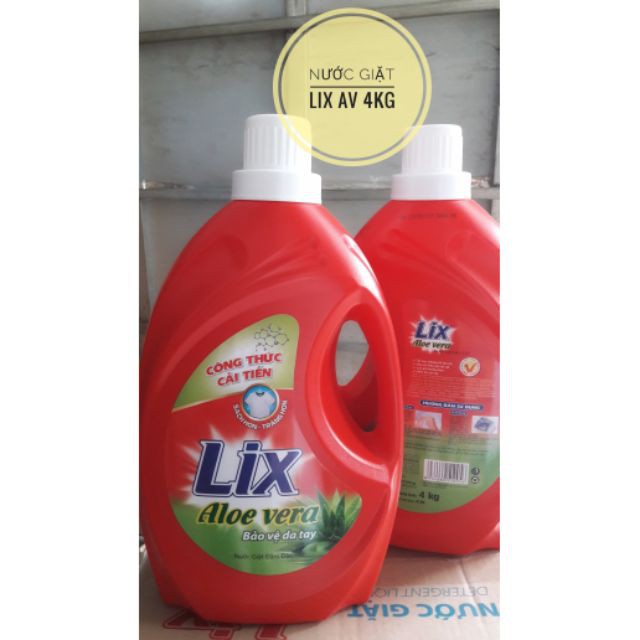 Combo 2 Chai Nước Giặt LIX Aloe Vera 4kg