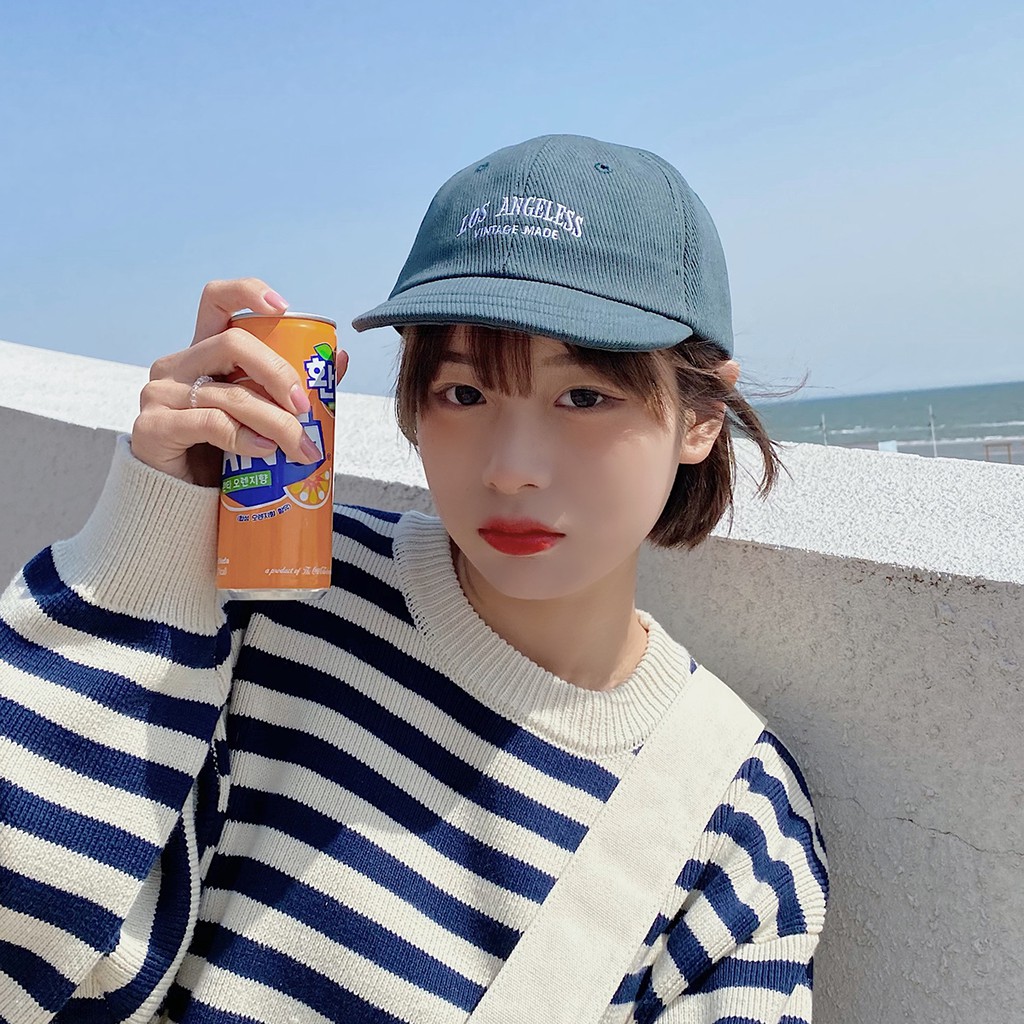 Mũ Hip-hop Nữ Vành Ngắn Mũ Lưỡi Trai Vành Ngắn Phong Cách Retro Thời Trang Xuân Hè Cá Tính Cho Nữ