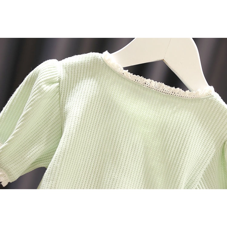 Áo Thun Ngắn Tay Thời Trang Mùa Hè Hàn Quốc Dành Cho Bé Gái 1-5 Tuổi