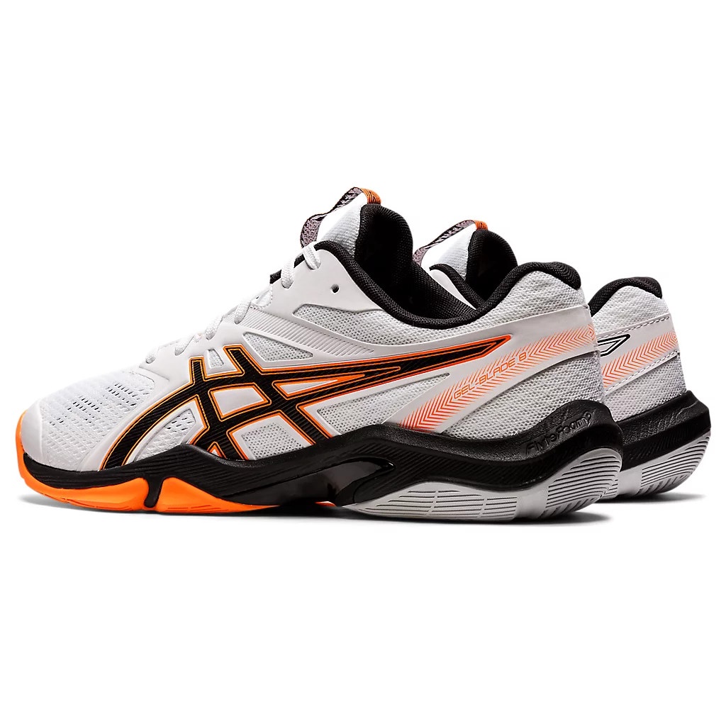 Giày Asics GeL Blade 8 Trắng- Giày Bóng Chuyền, Cầu Lông cổ thấp đệm gel tăng đàn hồi bật nhảy êm thoáng khí độ bền cao
