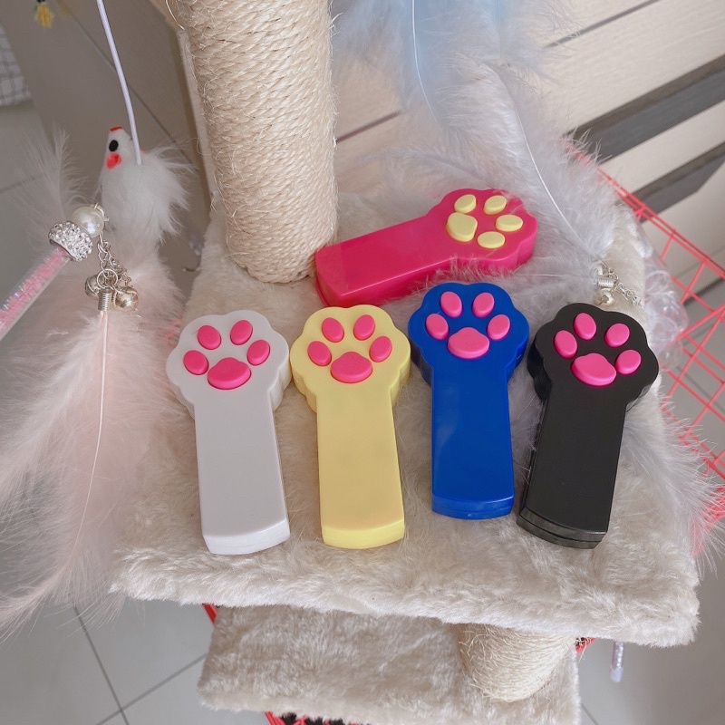 đèn laze trêu mèo bàn chân mèo cute SẠC pin siêu bền