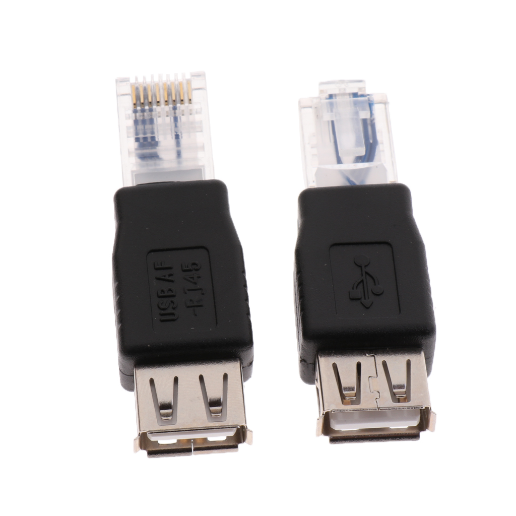 Bộ 2 Đầu Chuyển Đổi Ethernet Male Sang Usb2.0 Female