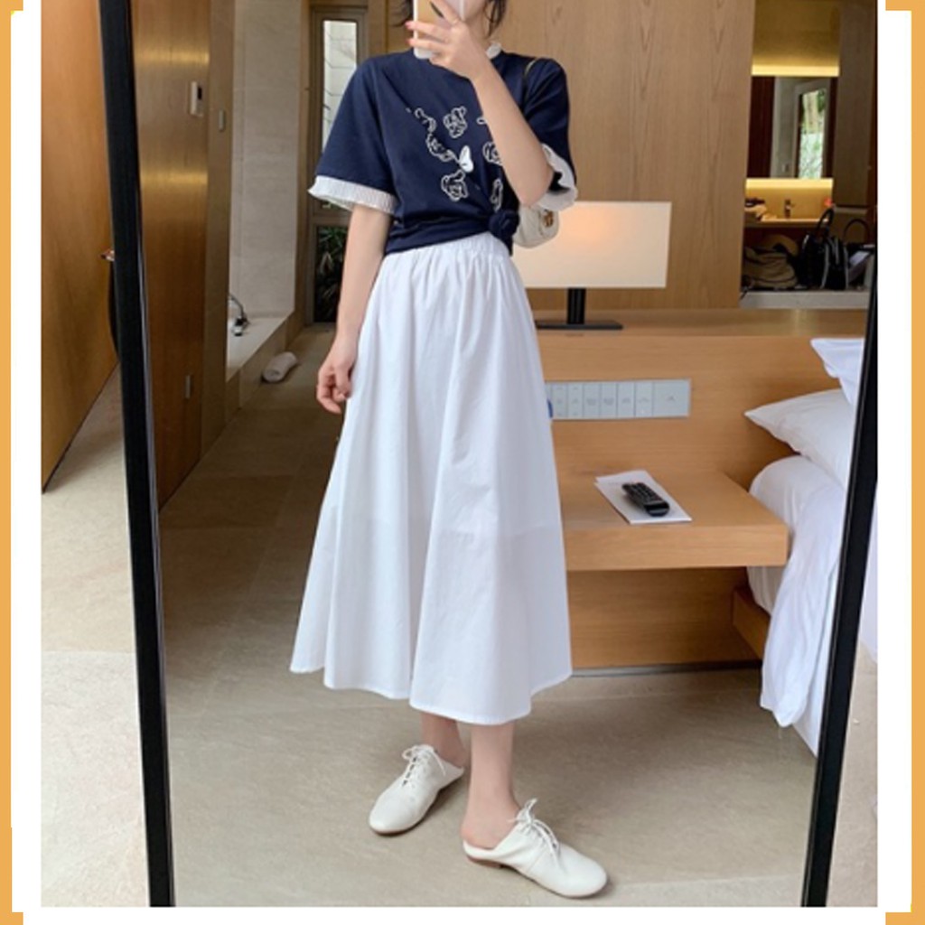 Chân váy đũi xòe hàn quốc ullzzang cạp cao túi xẻ tiểu thư siêu xinh – CV009 | BigBuy360 - bigbuy360.vn