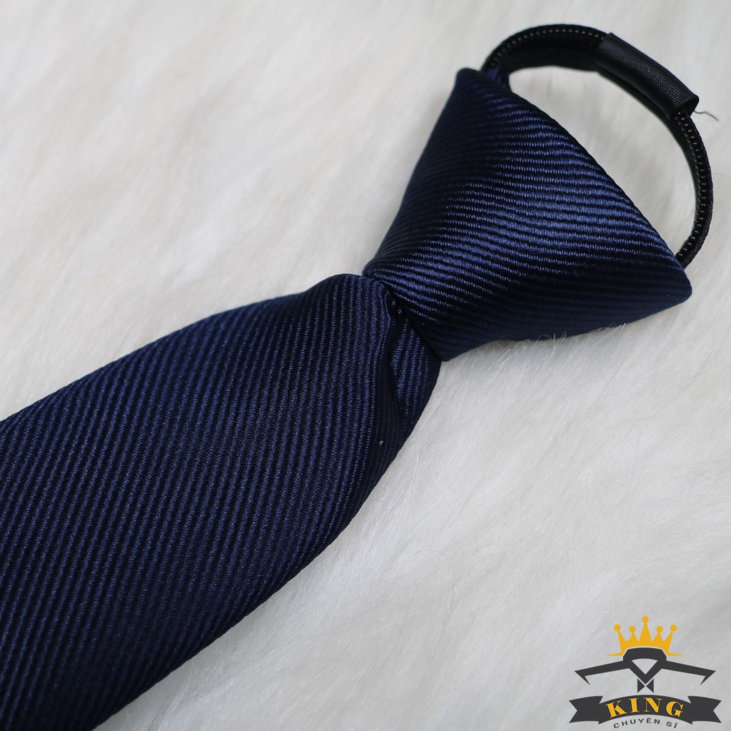 Cà vạt nam KING caravat cho học sinh và công sở thắt sẵn nhiều màu sắc bản nhỏ 6cm 8cm giá rẻ sang trọng C07