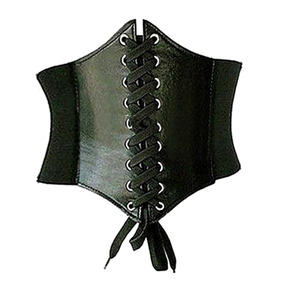 Đai nịt bụng giả da bản rộng cột dây phong cách vintage quyến rũ thích hợp cho nữ