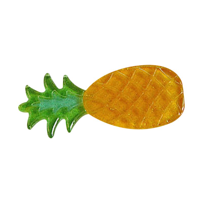 Flgo Kẹp Cá Sấu Bằng Nhựa Resin Họa Tiết Hoạt Hình Trái Cây Phong Cách Hàn Quốc Tươi