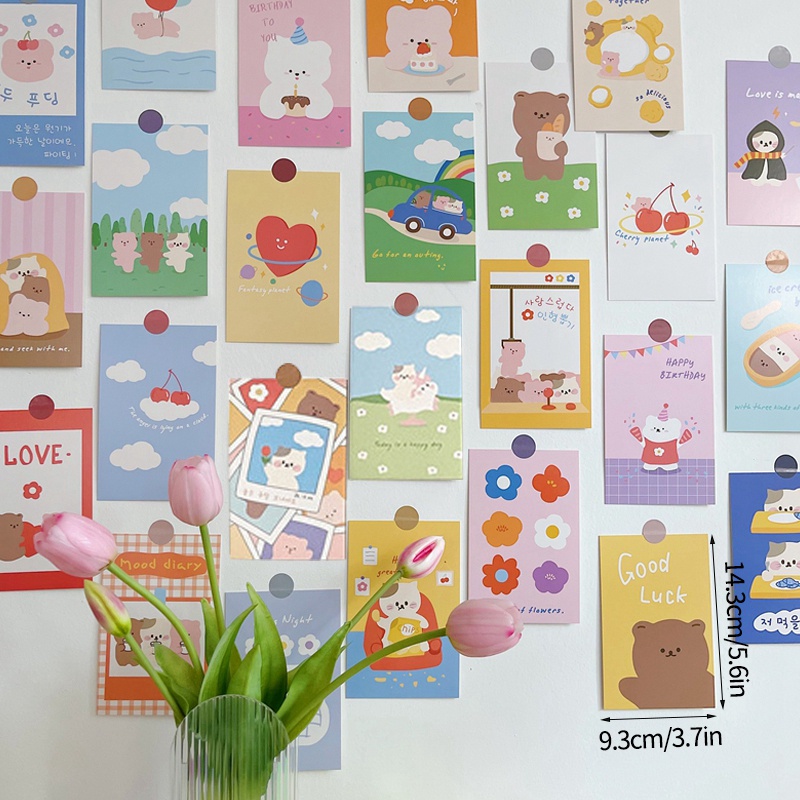 Set 30 Thẻ Giấy Treo Tường Trang Trí Phòng Ký Túc Xá