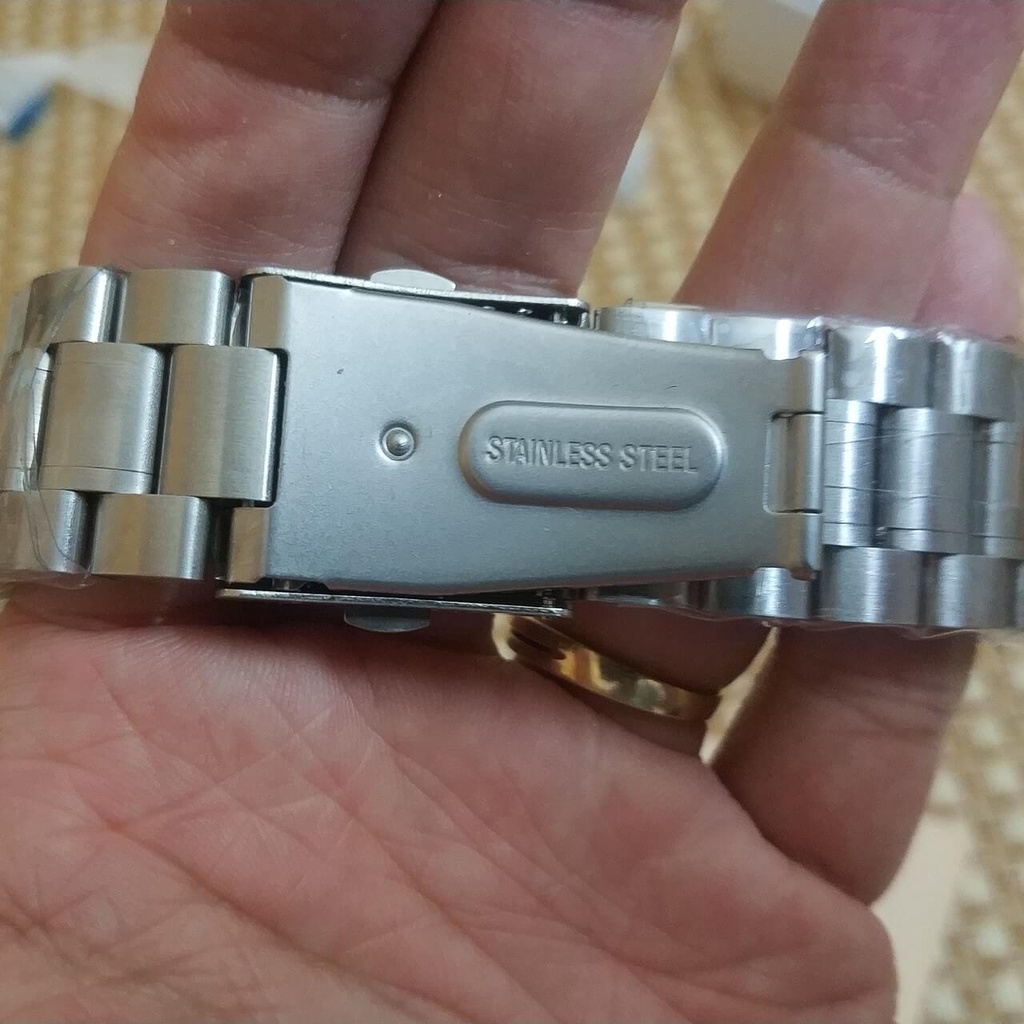 Dây Đồng Hồ Kim Loại Orient Khóa Bấm Đầu Tai Ôm