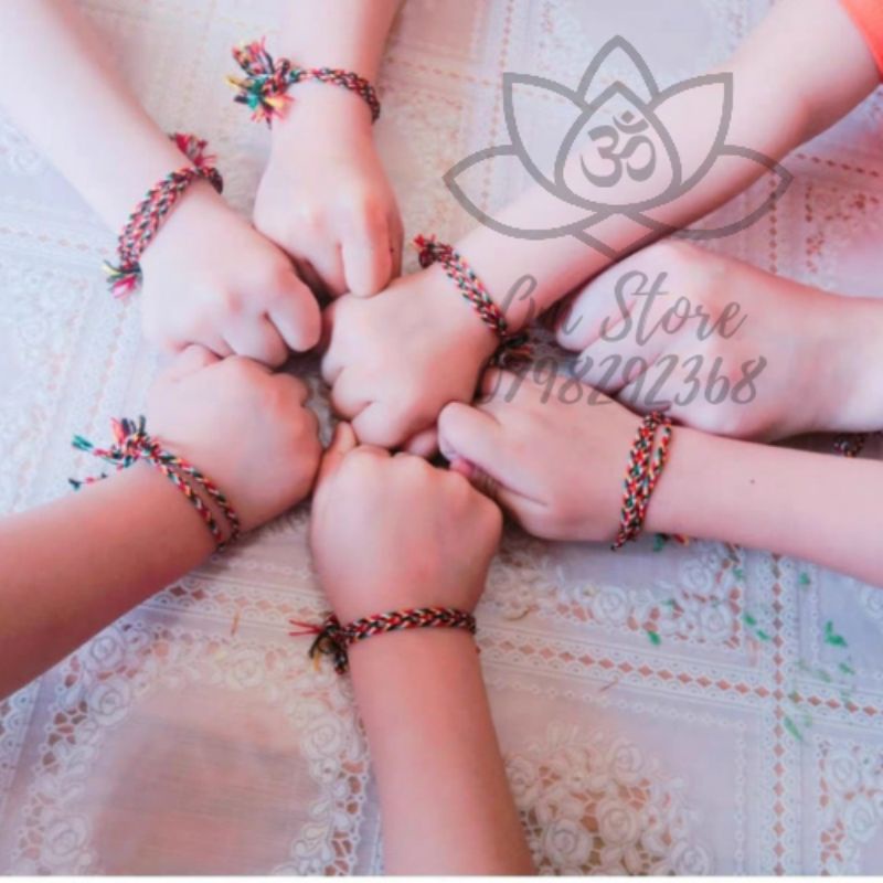 5 met dây chỉ ngũ sắc Nepal làm vòng tay