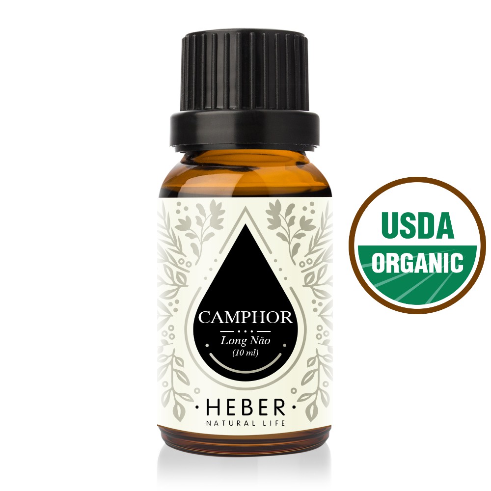 Tinh Dầu Long Não Camphor Heber Natural Life, Cao Cấp Nhập Khẩu, Thiên Nhiên Nguyên Chất, Chai 10ml/30m/50ml