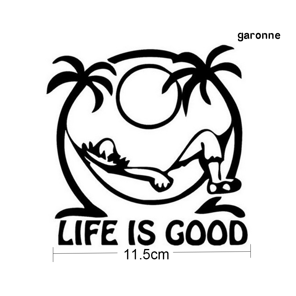 Miếng Dán Phản Quang In Chữ Life Is Good Thời Trang Trang Trí Cửa Sổ Xe Hơi