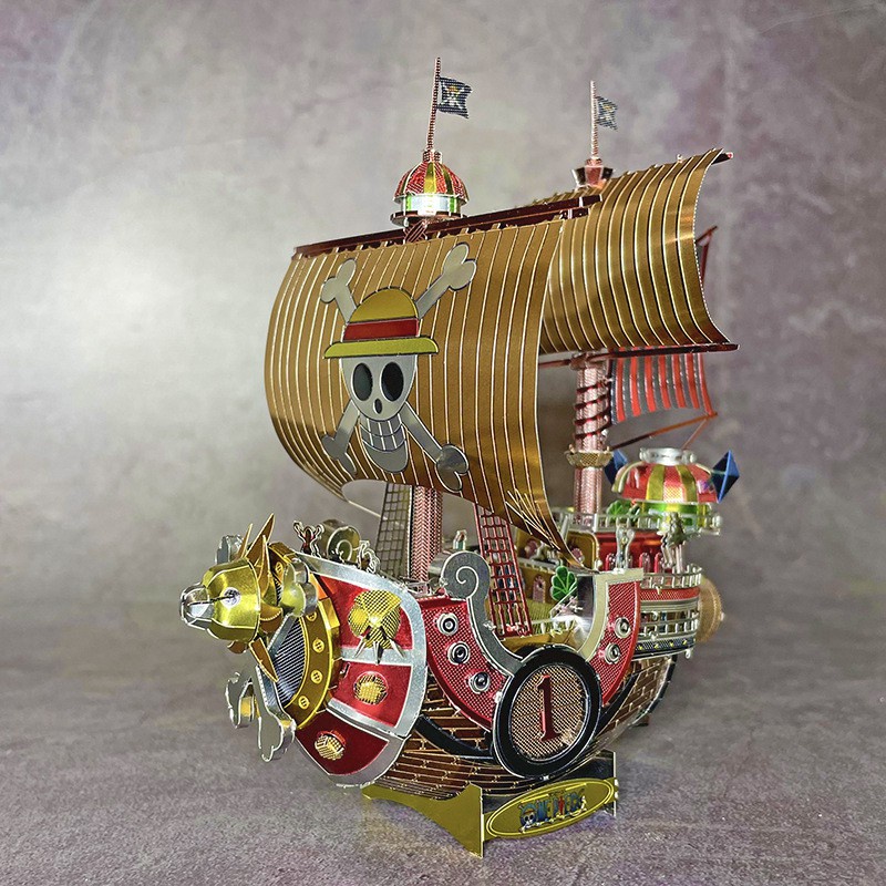 ▦✟❧Mô hình 3D kim loại tàu Thousand Sunny băng hải tặc mũ rơm Luffy phim One Piece, lắp ráp thép - Chưa