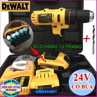 Máy khoan dewalt 24v 3 chức năng lõi đồng khoan gỗ, khoan tường , tặng kèm mũi khoan
