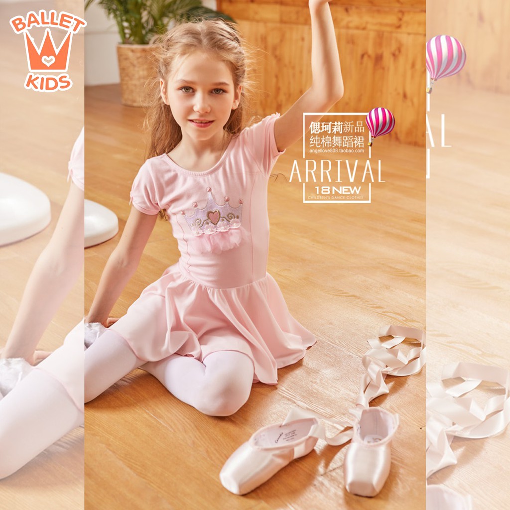 Váy múa ballet trẻ em | váy múa ballet thêu vương miện