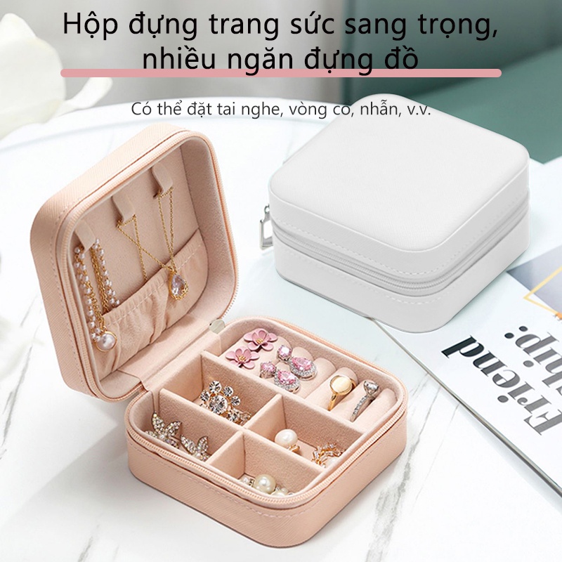 Hộp đựng đồ trang sức khuyên tai, lắc tay, vòng tay. Hộp cất đồ trang sức chống oxy hóa - YA33