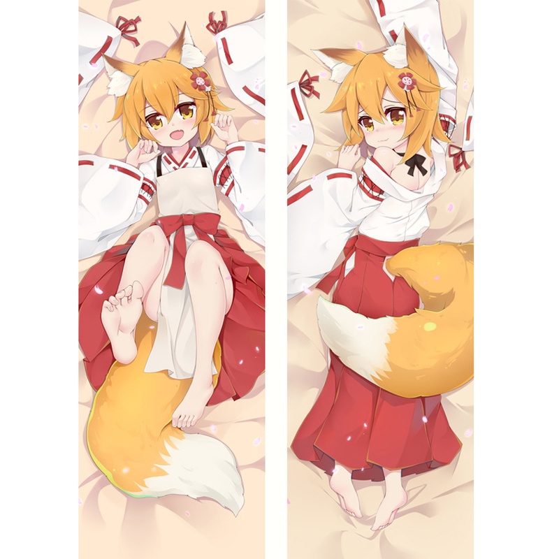 Vỏ Gối Ôm In Hình Nhân Vật Nữ Anime Sewayaki Kitsune No Senko San Dakim Sakura Quyến Rũ Ốp
