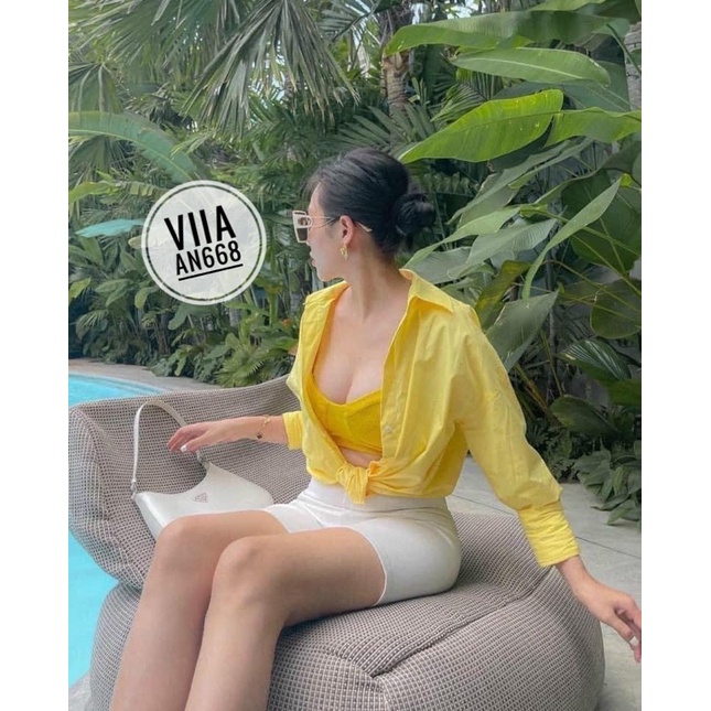 Sơ mi form rộng đi du lịch chất đẹp AN668 VIIA DESIGN