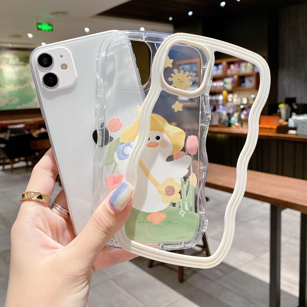 Ốp Điện Thoại Hình Chú Vịt Hoạt Hình 2 Trong 1 Cho iPhone 13promax 12 11 X XR XSMAX