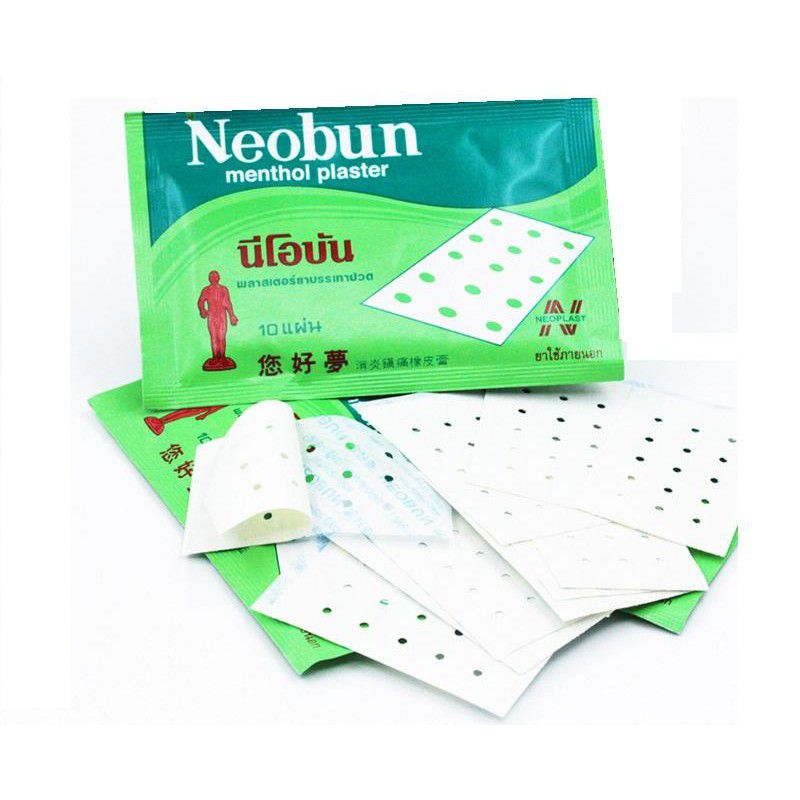 Miếng dán giảm đau Neobun Menthol Plaster Thái Lan - Nội Địa Thái Lan - Đủ Size