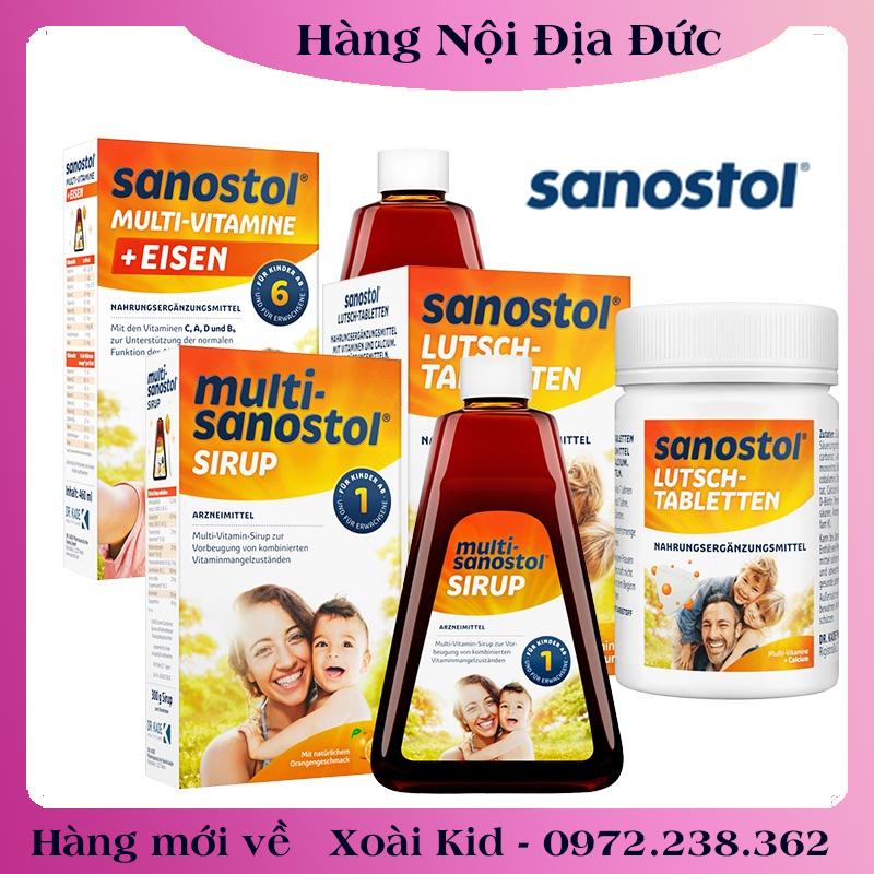 Vitamin tăng sức đề kháng cho bé Sanostol số 1,3,6 của Đức và Kẹo ngậm Sanostol cho bé từ 1 tuổi - Nội địa Đức Đủ Bill