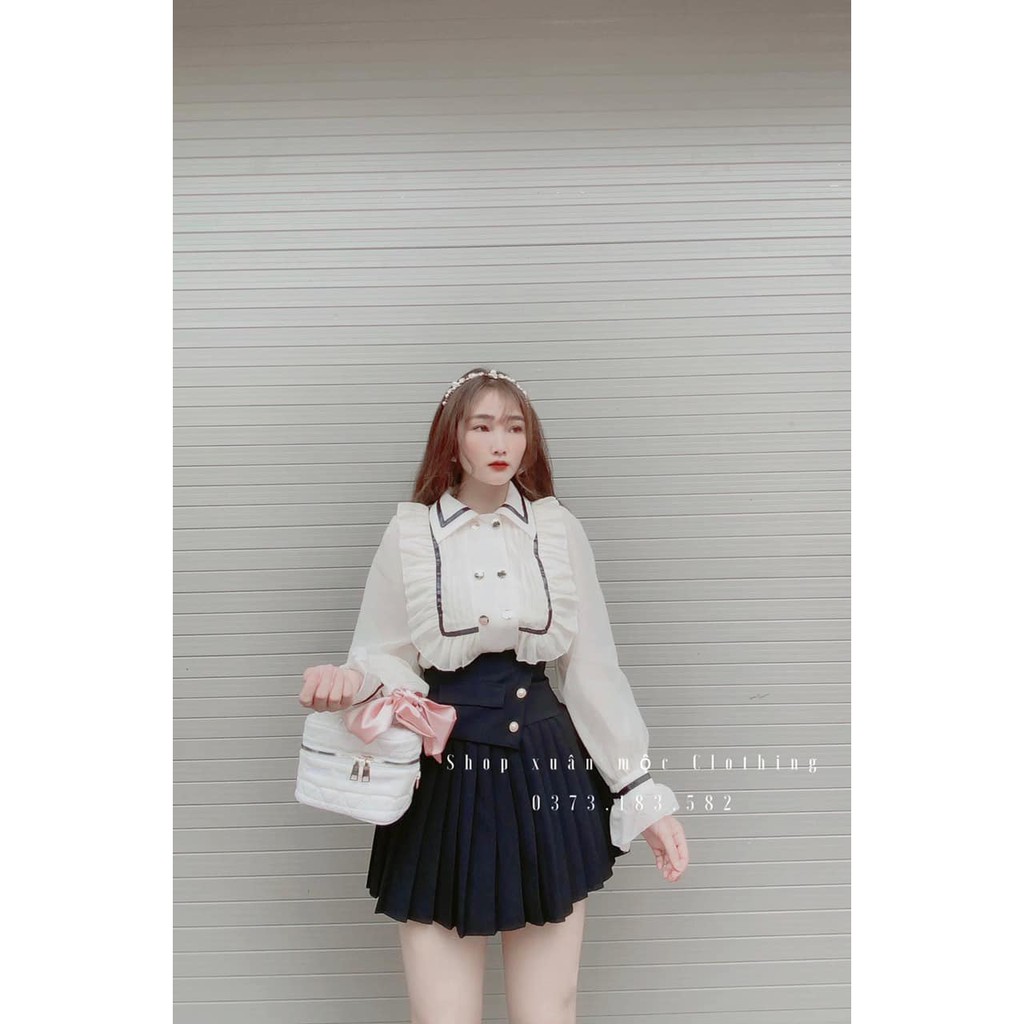 Chân váy vạt 3 cúc vàng 6011(kèm ảnh thật) | BigBuy360 - bigbuy360.vn